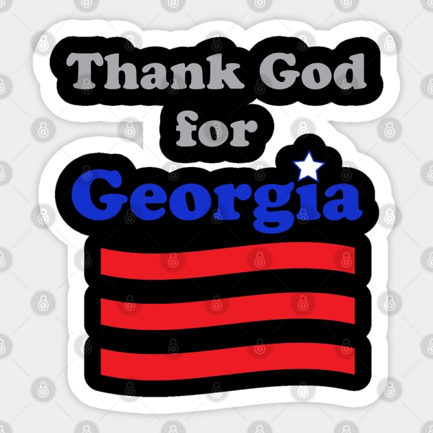 Thank God for Georgia Sticker by UnOfficialThreads